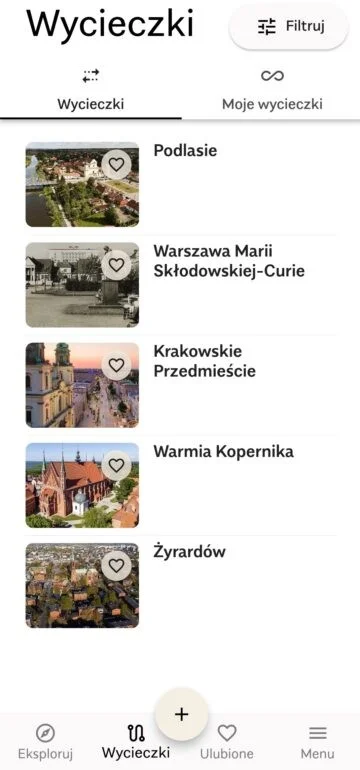 Podgląd aplikacji MonumentApp.