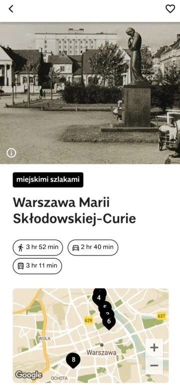 Podgląd aplikacji MonumentApp.